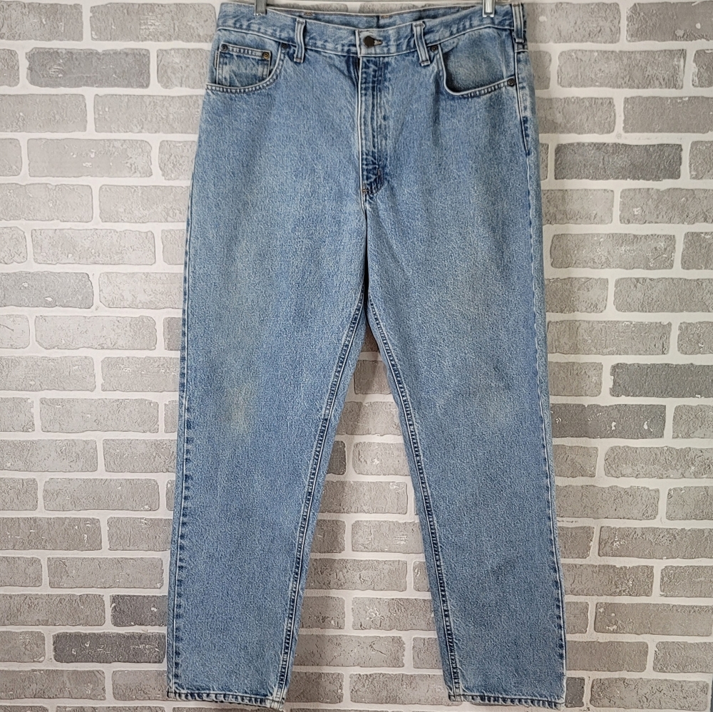 Carhartt Relaxed Fit Light Wash Denim Work Jean Men's Size 38 x 32